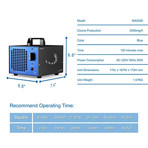 Ozongenerator Airthereal MA5000 mit 5.000 mg Ozon pro Stunde