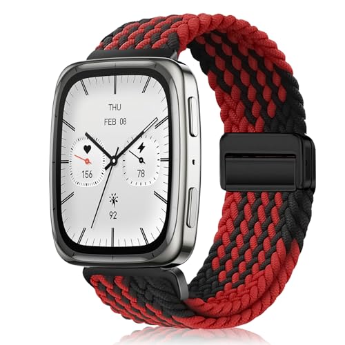 [MokaZii] 20mm �o���h Amazfit Active 3 Premium/T-Rex 3 Pro 44mm/Active 2/GTR Mini ���C�t���i�C������ �ґg�����x���g �҂ݍ��� �����\ �L�k�� ������ �X�|�[�c�o���h �ϋv�� �j