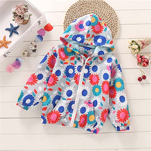 Toddler Girl Boy Spring Fall Windbreaker with Hoods Zipper Hooded Outwear WindproofJacket Lightweight Coat2