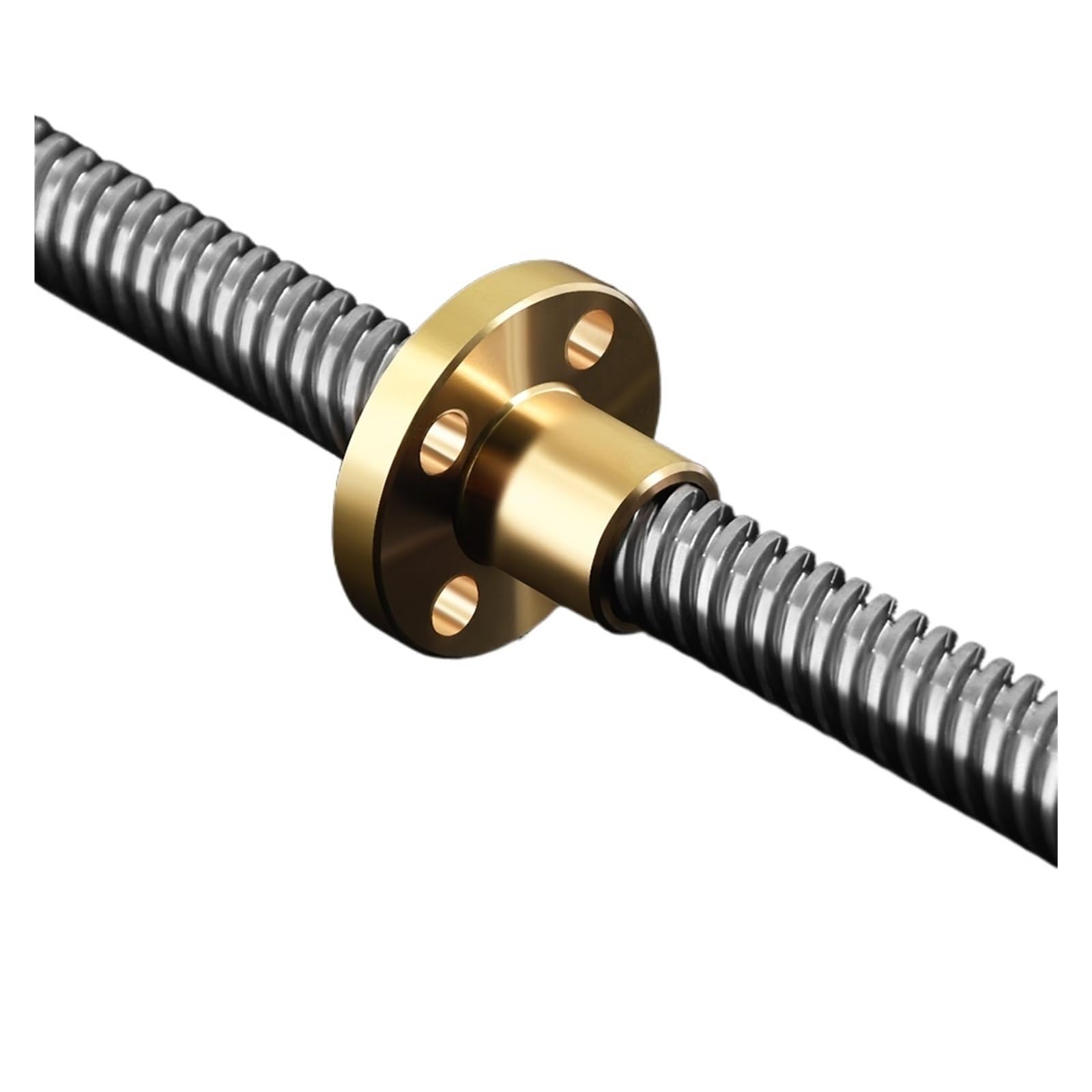 Metal Ball Screw nut T8 Lead Screw OD 8mm 100mm-550mm Trapezoidal Screws with Brass Nut(500mm with Nut)