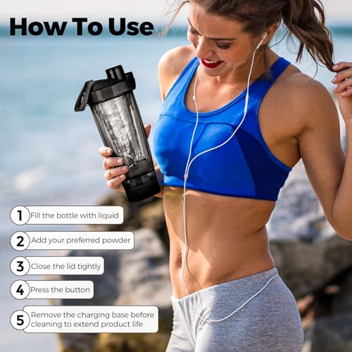 Shaker électrique KOOSREEL sans grumeaux pour milkshakes protéinés - 6