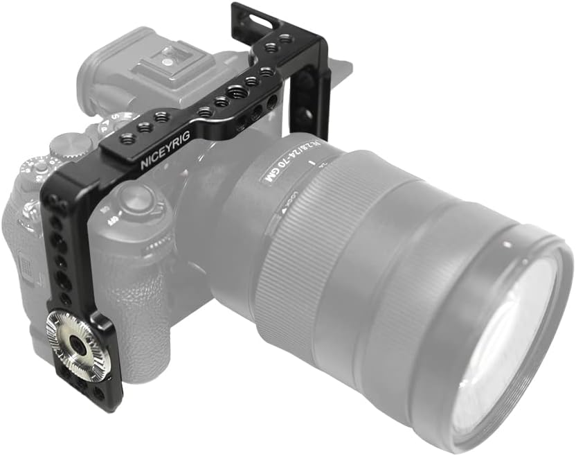NICEYRIG Cage for Sony Alpha A7RIV A7SIII A7RIII A7III A7SII A7RII A7II A1 A9, with Rosette Adapter – 399