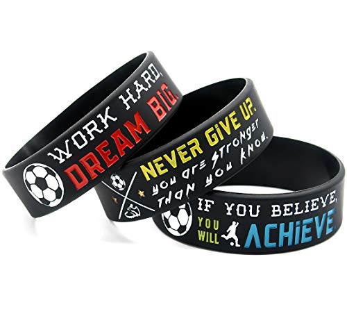 Inkstone GIFTS FOR SOCCER LOVERS FANS 4G 6-Pack) Motivational Soccer Wristbands thumb #1