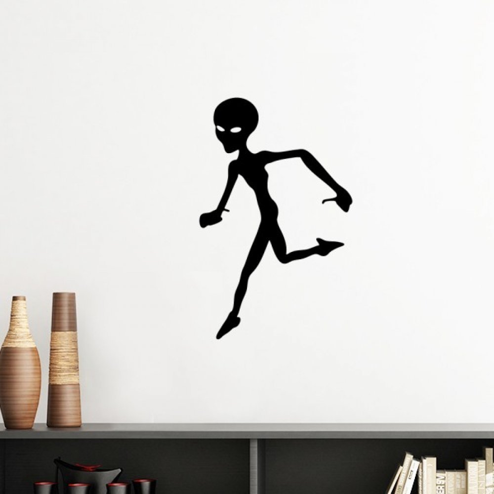 Stickers amovibles alien silhouette pour relooker un mur sans peinture