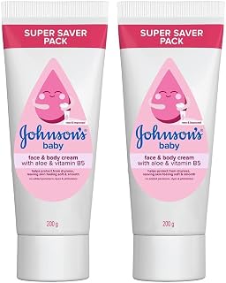 Johnson's Johnson Baby Cream 200G,1 Count (Pack of 2)