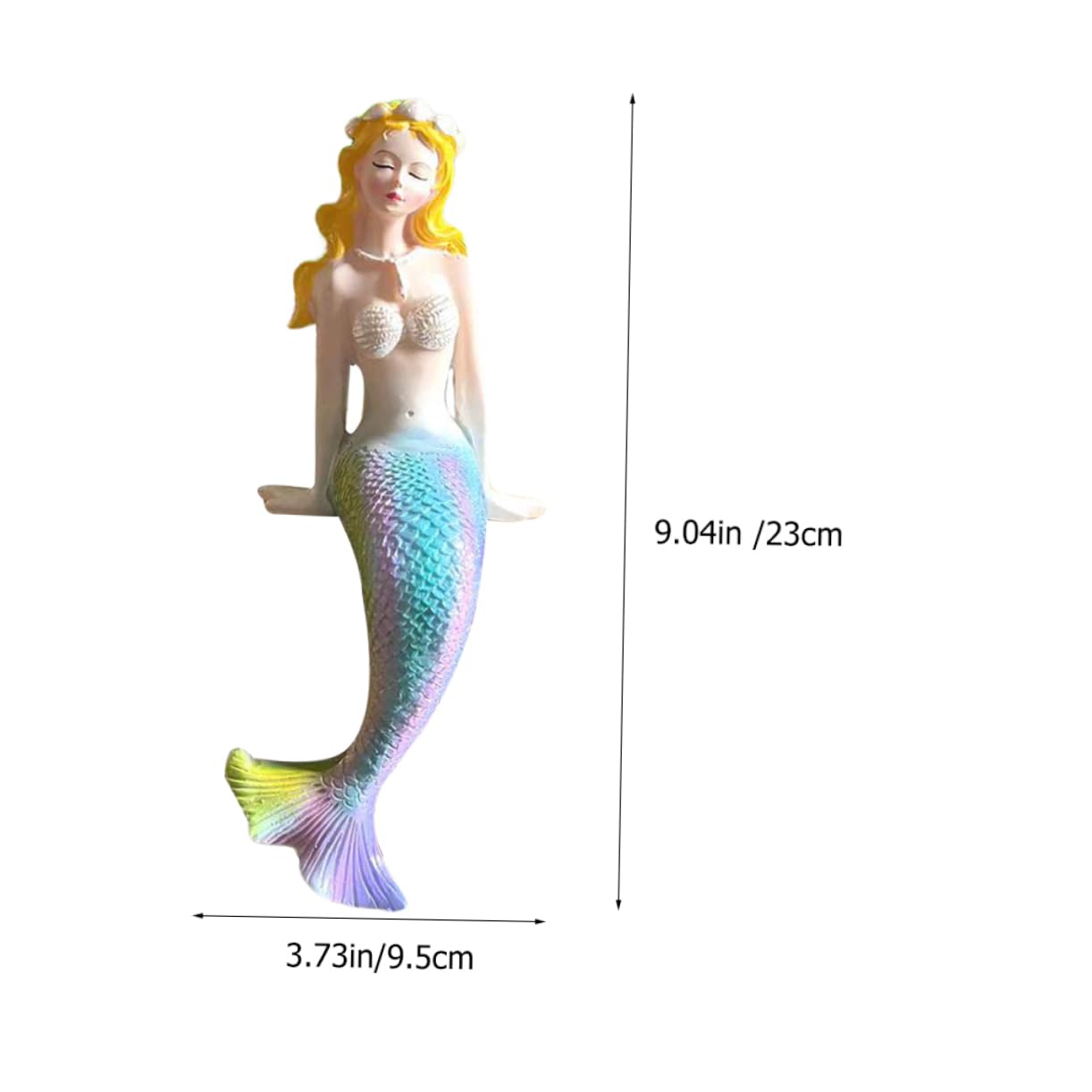 Amazon.co.jp: Mikinona 樹脂製マーメイド像 小型人魚置物 水槽装飾
