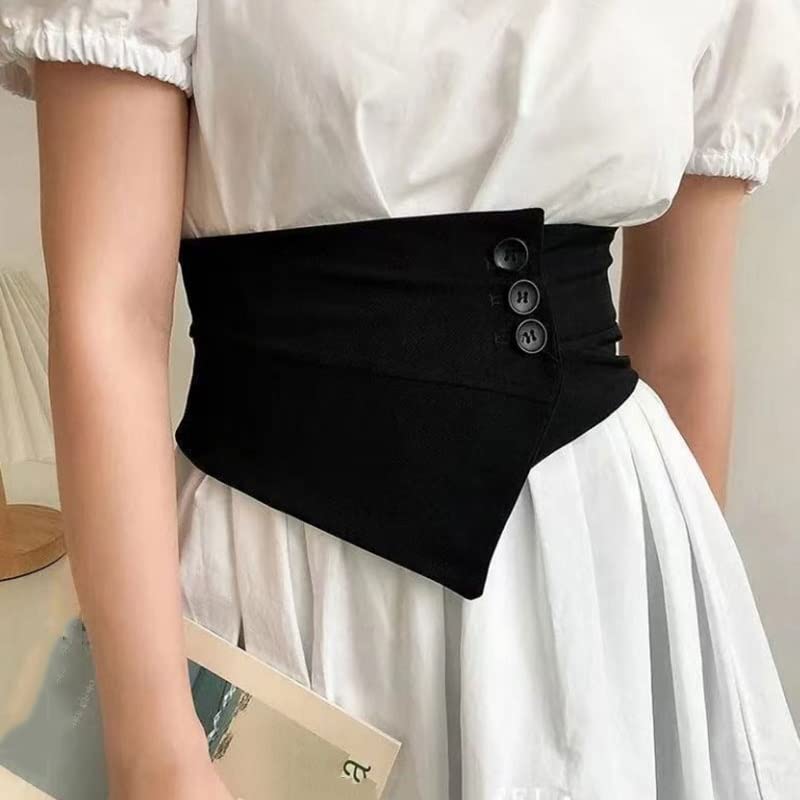 Pearl Girdle for Women Dress Decorative Belts Sweet Ladies Elastic Girdle Bow Wide Waistband3