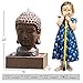 Buddha Water Fountain Outdoor Indoor Zen Statue Decor Large Fiberglass Decorative Fountains in Rock Color 22