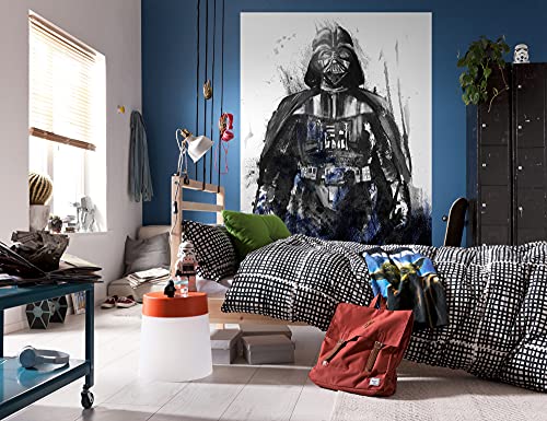 Komar Star Wars IADX4-017 Fleece Photo Wallpaper Star Wars Watercolour Vader Size: 200 x 280 cm (Width x Height) Darth Father Children's Room