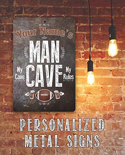 Funny Signs For Man Cave Decor -Personalized Man Cave - Metal Sign Man Cave Accessories - Indoor/Outdoor Vintage Tin Signs - Man Cave Signs And Decor, Home Bar Decor, Father's Day Gift, Basement Decor #TOP4