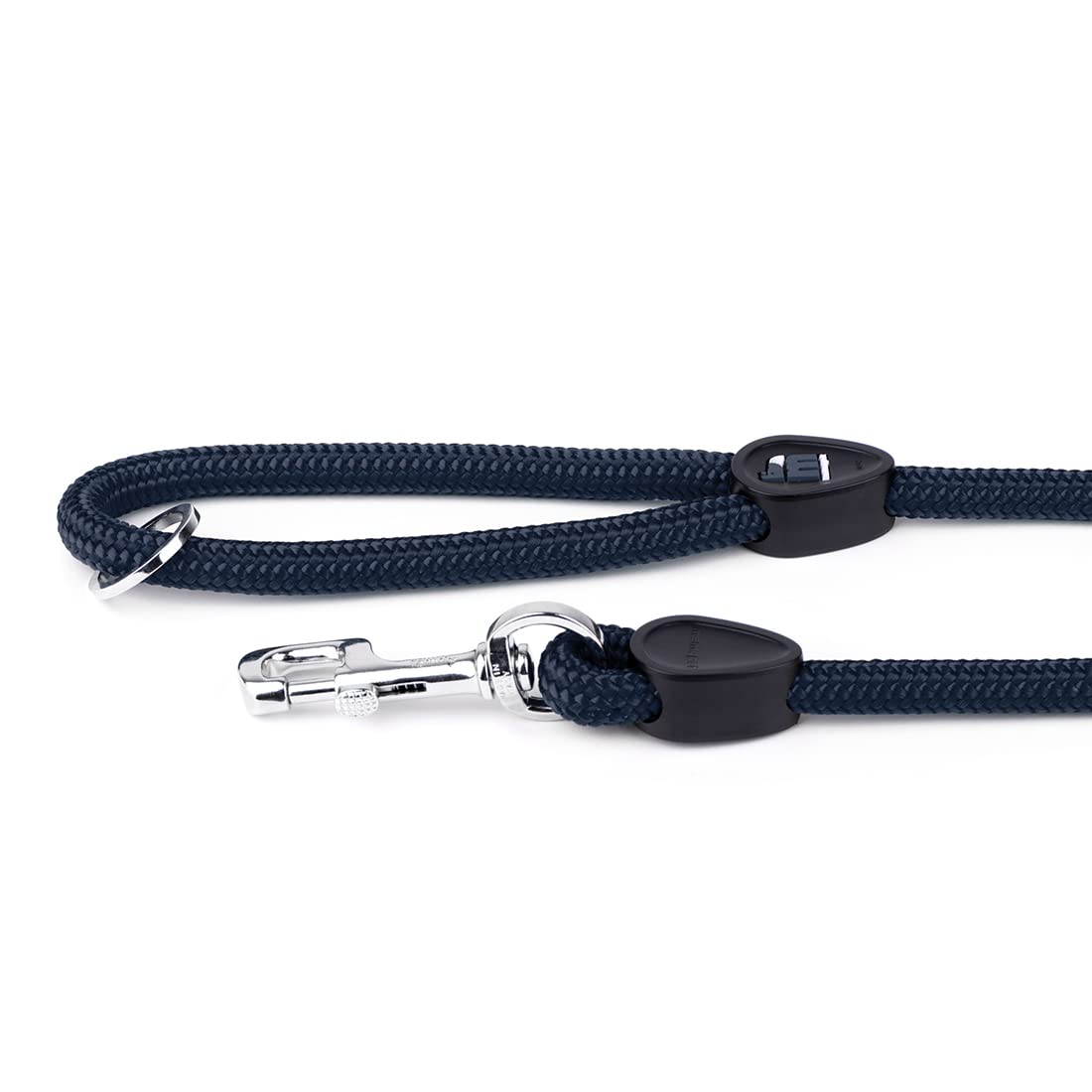 MyFamily Guinzaglio per Cane in Poliestere con Tecnologia NFC Made in Italy, in Corda, Resistente all'Acqua, Pratico e Confortevole, Fatto a Mano, Collezione memopet (0,8/110 cm, Blu Scuro)