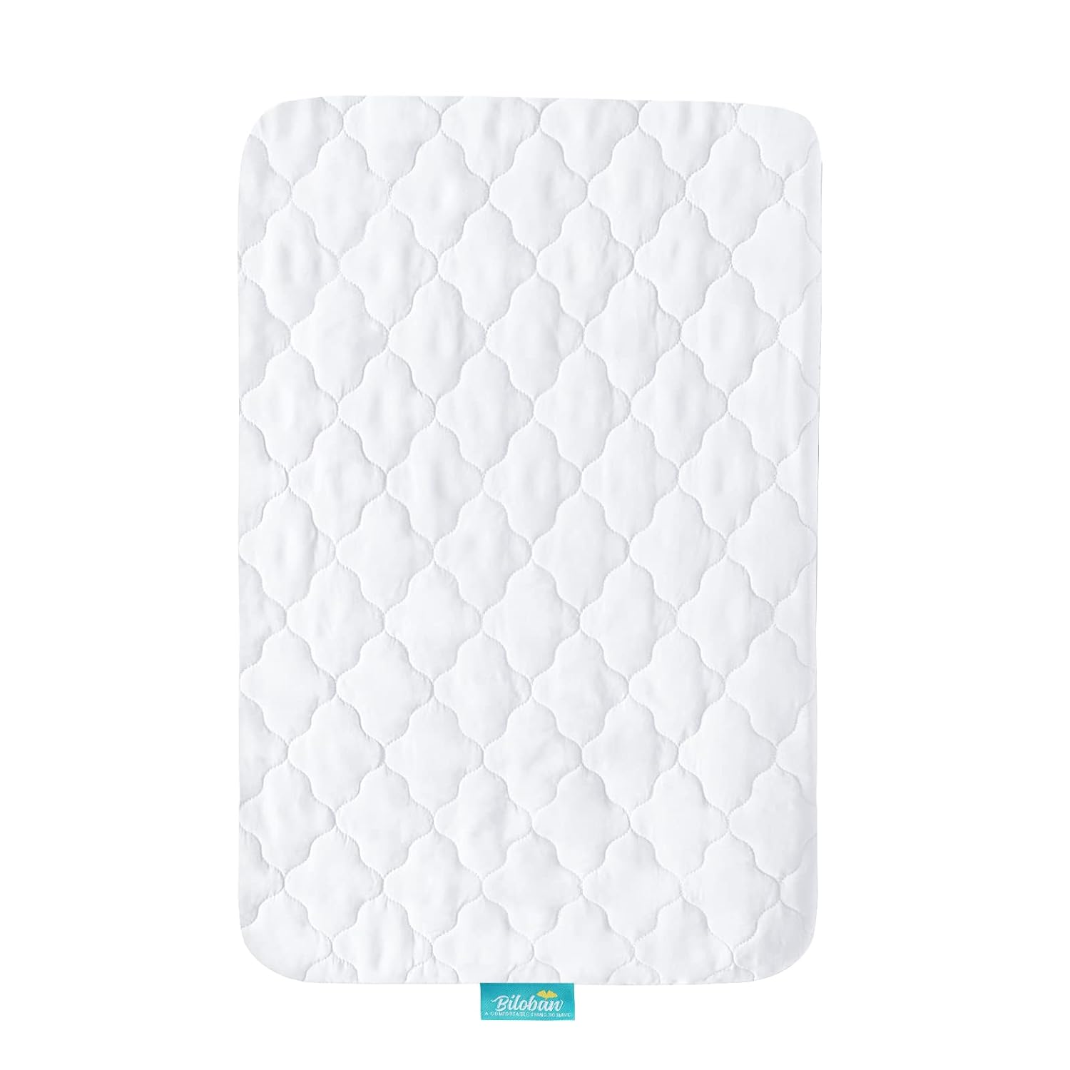 Mini Crib Mattress Protector 38 x 24 Sheets Fitted Waterproof Mini Crib Mattress Pad Cover, Noiseless & Machine Wash 100% Absorbent Mattress Protector Sheet Quilted, White