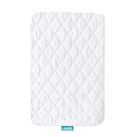 Vista 4 de Biloban - Protector de colchón impermeable acolchado para cuna, sábana bajera ajustable de 38 x 24 pulgadas, absorbente y silencioso, lavable a