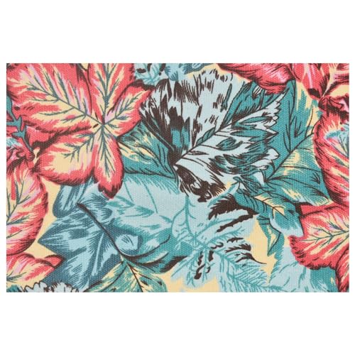 Image of Maple Leaf Colored Canvas Pencil Case Roll Wrap Roll Up Holders Pencil Organizers for Artist Adult Coloring Travel Storage With 24 Slots(Tree Leaves)
