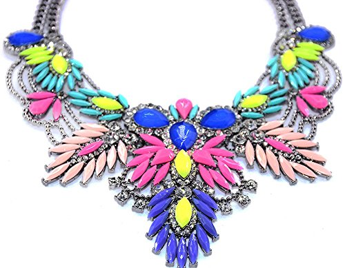 Lovage Colorful Resin Bubble Bib Statement Necklace Bohemian Chunky Collar Jewelry #TOP3