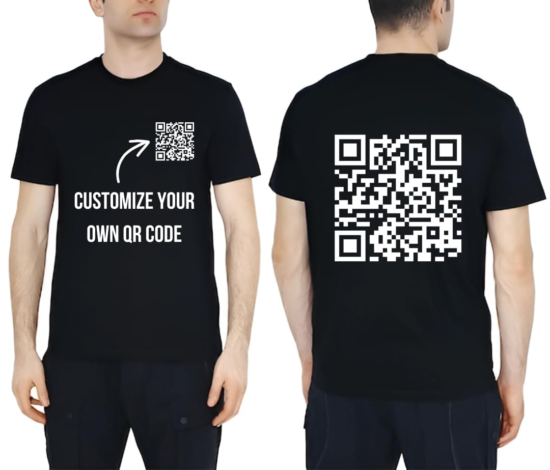 Dat vaealCustom QR Code Shirts, Custom Photo Sweatshirt Hoodie, Funny Qr Code Text Photo Website, Gifts for Him Multicolor