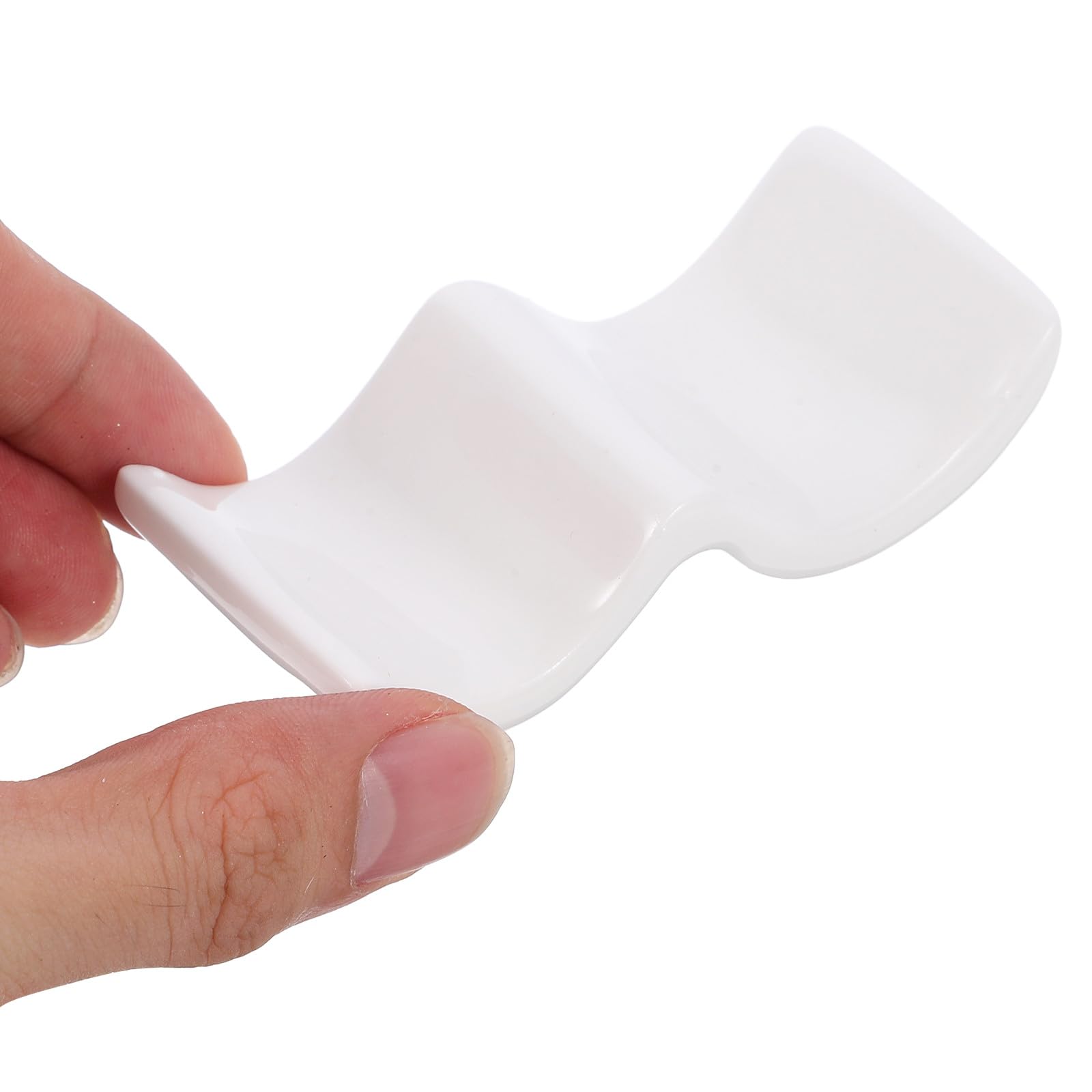 Set da 10 Pezzi Poggia Posate da Tavola in Ceramica Bianca, Utensil Rest per Bacchette e Cucchiaio, Porta Forchette Funzionale per Cucina e Ristorante