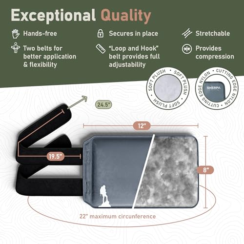 Image of Medium Gel Ice Packs for Injuries Reusable Wrap with Straps - Hot and Cold Pack for Pain Relief, Tennis Elbow, Ankle, Foot, Hand - 8 inch x 12 inch - Grey