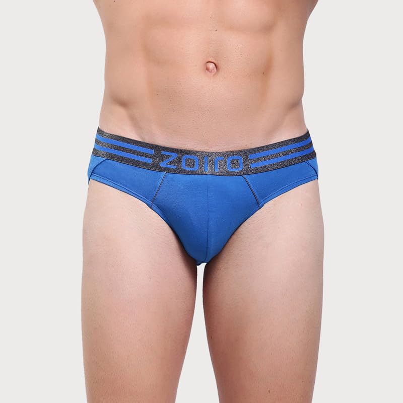 Image of Zoiro Men's Cotton Blend Solid Sports Brief (Pack of 2) |Colours May Vary