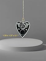 Vista 3 de Juego de cadena de acrílico blanco y negro con tablero de Ouija y ventilador de planchette