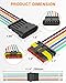 NAOEVO 6 Pin Connector Waterproof，16 AWG 6 Wire Connectors, Automotive Electrical Connectors Male and Female Way with Heat Shrink Tubing for Car Truck Boat Wire Connection, 6 Kits