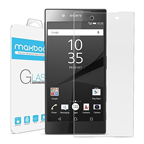 Xperia Z5 Screen Protector, Maxboost [Tempered Glass] Premium Durable Glass Screen Protector for Sony Xperia Z5-0.3mm Screen Protection Case Fit 99% Touch Accurate