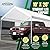 Caravan Canopy Powder Coated Heavy Duty Steel Frame Pop Up Carport with 6 Steel Stakes for Outdoor Activities and Events, White