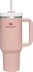 Stanley Quencher H2.0 FlowState Stainless Steel Vacuum Insulated Tumbler with Lid and Straw for Water, Iced Tea or Coffee, Smoothie and More, Pink Dusk, 40 oz