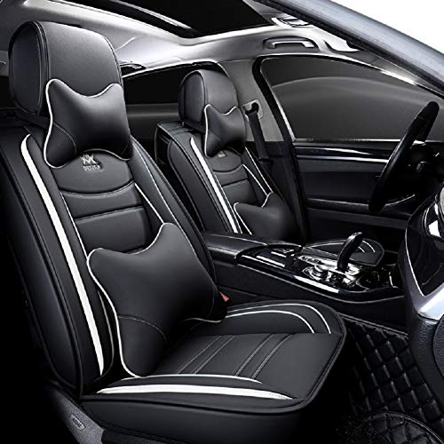 OUTOS Luxury Leather Auto Car Seat Covers 5 Seats Full Set Universal Fit