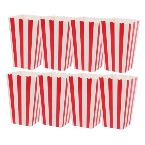 STOBAZA 24piezas Caja de Palomitas de Maíz de Colores Recipientes para Palomitas de Maíz Individuales para Fiestas y Noches de Cine Unidades