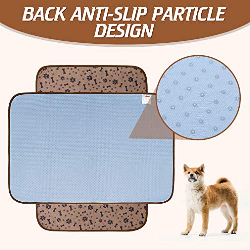 Waterproof Dog Food Mat Non-Slip - 2 Pack Dog Bowl Mat Absorbent Pet Feeding Mats Washable Pee Pads for Puppies Cats… - Image 5