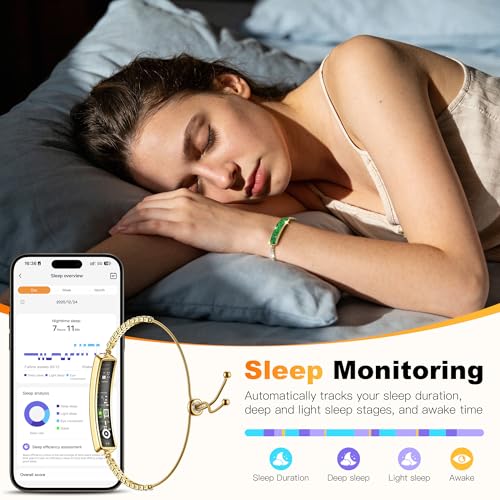 Image of Smart Bracelet for Women,Daily Fitness Activity Tracker /Heart Rate Tracking /Sleep Tracking /Step Counter,1ATM Waterproof,Multiple Sport Modes, Fitness Tracking Wearable with Free App, 2 Bands