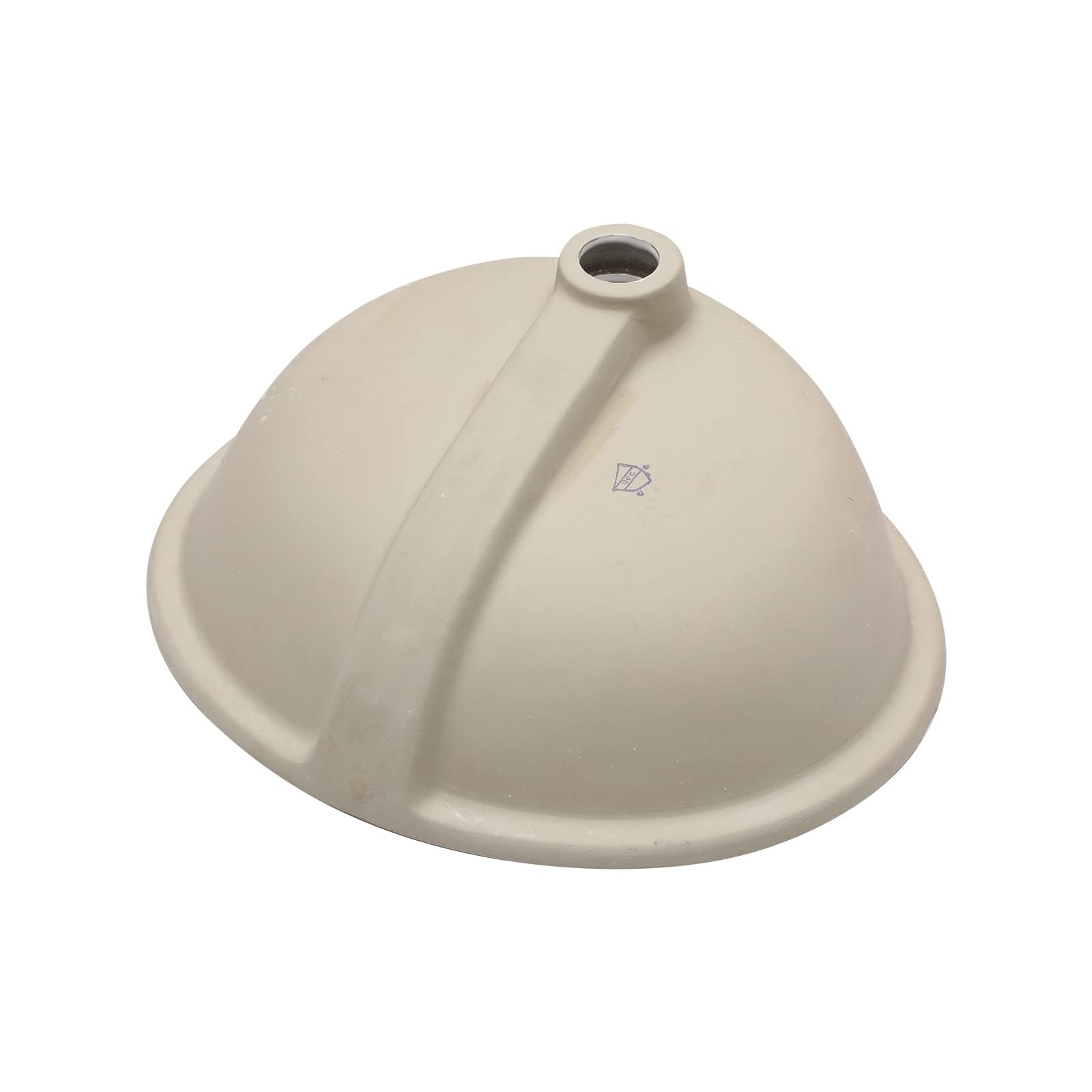 Lordear Fregadero de baño empotrado de 19 x 16 pulgadas (tamaño del cuenco interior: 17.4 x 14.1 pulgadas), lavabo redondo de porcelana blanca de cerámica para baño debajo del mostrador lavabo con