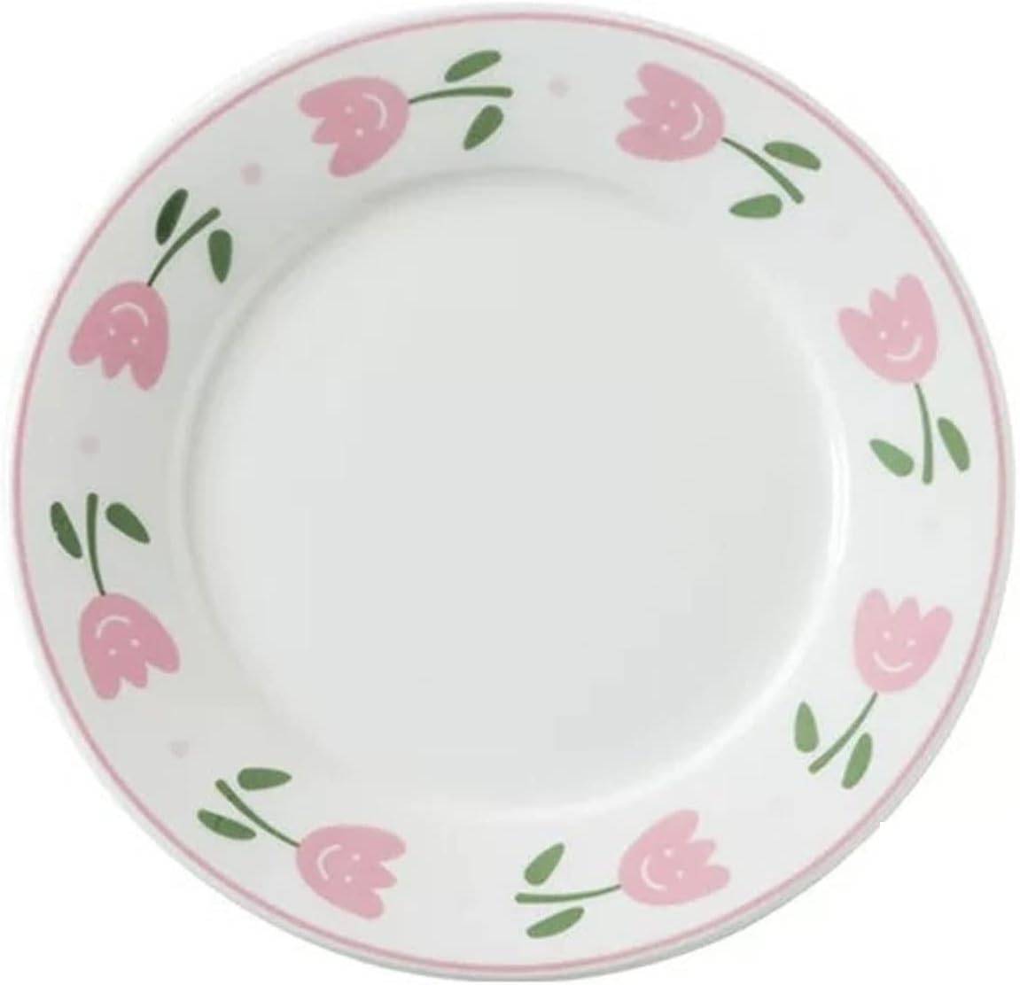 GIZTAT,Dinner Plates Watercolor HandPainted Tulip Dinner