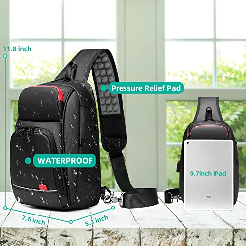 Eurcool Mens Shoulder Bag Sling Bag Crossbody Backpack Shoulder Casual Daypack Rucksack for Men2