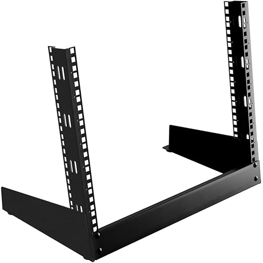 IOGEAR 8U Open Frame Rack 110 lb Capacity