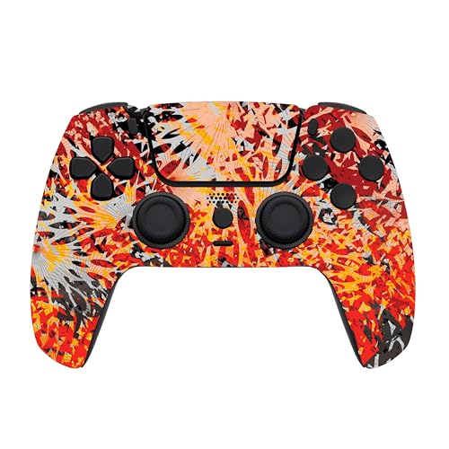 Image of Custom Controllerzz Custom Wireless Controller Compatible with PS5 - Multiple Designs Available (Solar Flare)