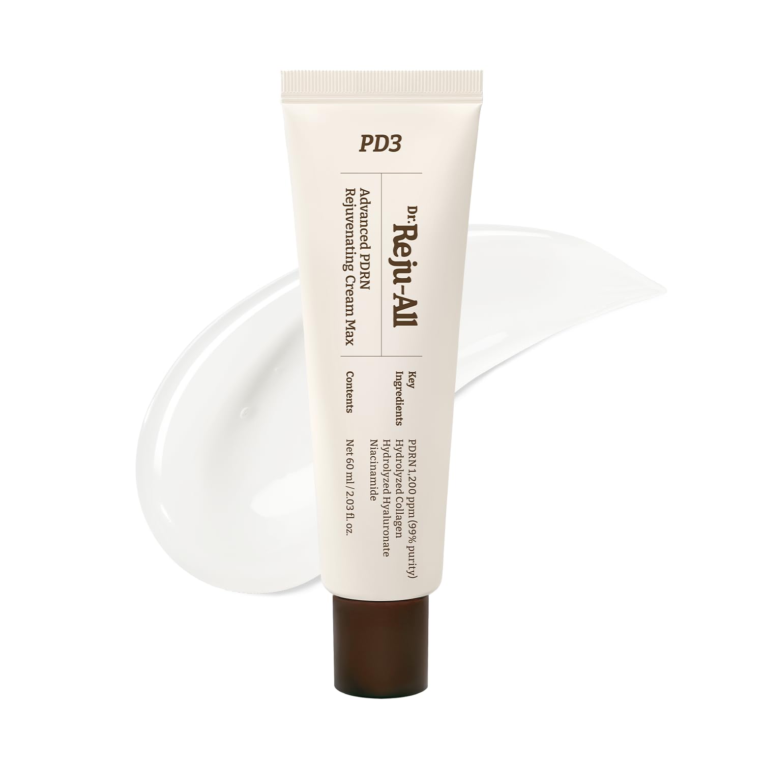 [Dr.Reju-All] RIGIOOL Advanced PDRN Cream, 2.1 oz (60 g) Salmon DNA Derived PDRN (99% Pure Ingredient), 1200 ppm Formulation, Moisturizing Cream, Voluminous, Plumping, Glossy Skin, Glass Skin, Korean 