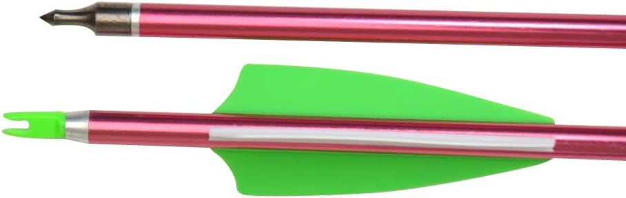 AMEYXGS Archery 31inch Aluminum Arrow Spine 500 Target Arrow Hunting Practice Arrow for Recurve Compound Bow