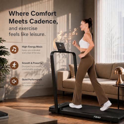 Image of FUNMILY Upgrade Walking Pad Folding Treadmill with 12% /15% Incline & Handle Bar, 3.5HP Foldable Under Desk Compact Treadmills for Home /Office /Gym, 400+lb Capacity, Shock Absorption