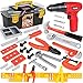 Bambini Attrezzi Set con Trapano Elettrico Giocattolo, Bambini Attrezzi Set con Cassetta Degli Attrezzi, Bambini Attrezzi Set di Attrezzi Giocattolo per Ragazzi e Ragazze 3+
