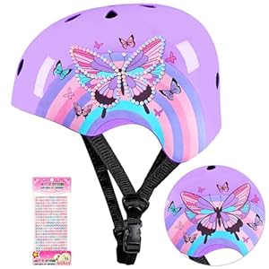 MHJY Fahrradhelm Kinder Jungen und Mädchen, Verstellbarer Kinderhelm 3-5-8-14 Jahre Baby, Geeignet für Laufrad, Roller, Skateboard & Fahrrad