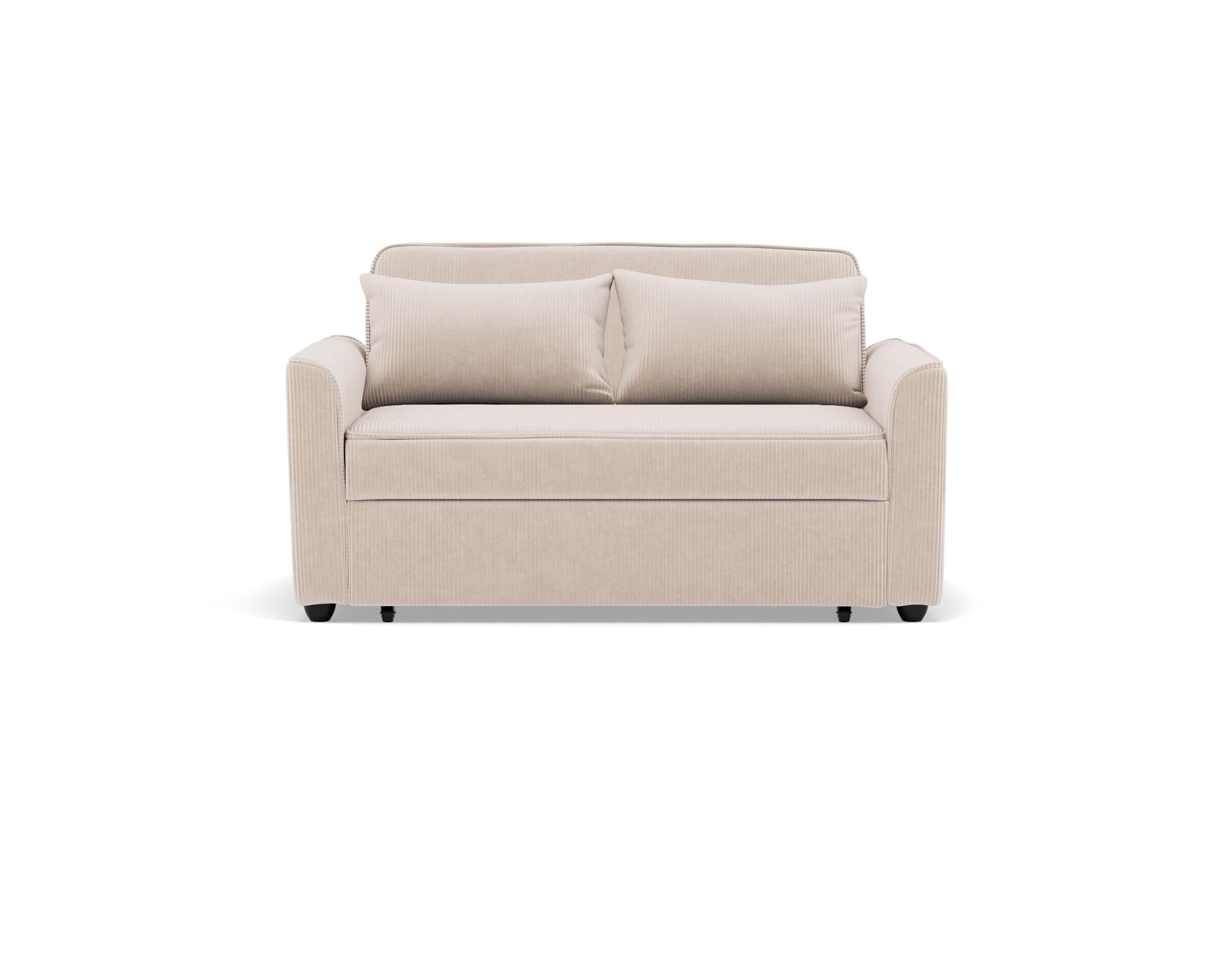Bestmobilier Ernest - Canapé Droit 2 Places Convertible en Velours côtelé