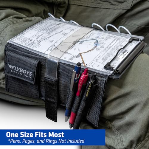 FlyBoys Classic Kneeboard para pilotos con correa y portapapeles flexible miniatura 5