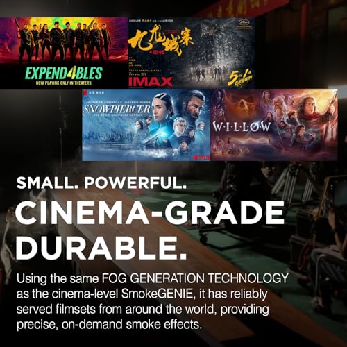 PMI SmokeNINJA Portable Fog Machine, Handheld Wireless Smoke Machine with Remote Control for Photography, Outdoor Events, Parties, Stage Effects, Halloween or Weddings(Full Kit)