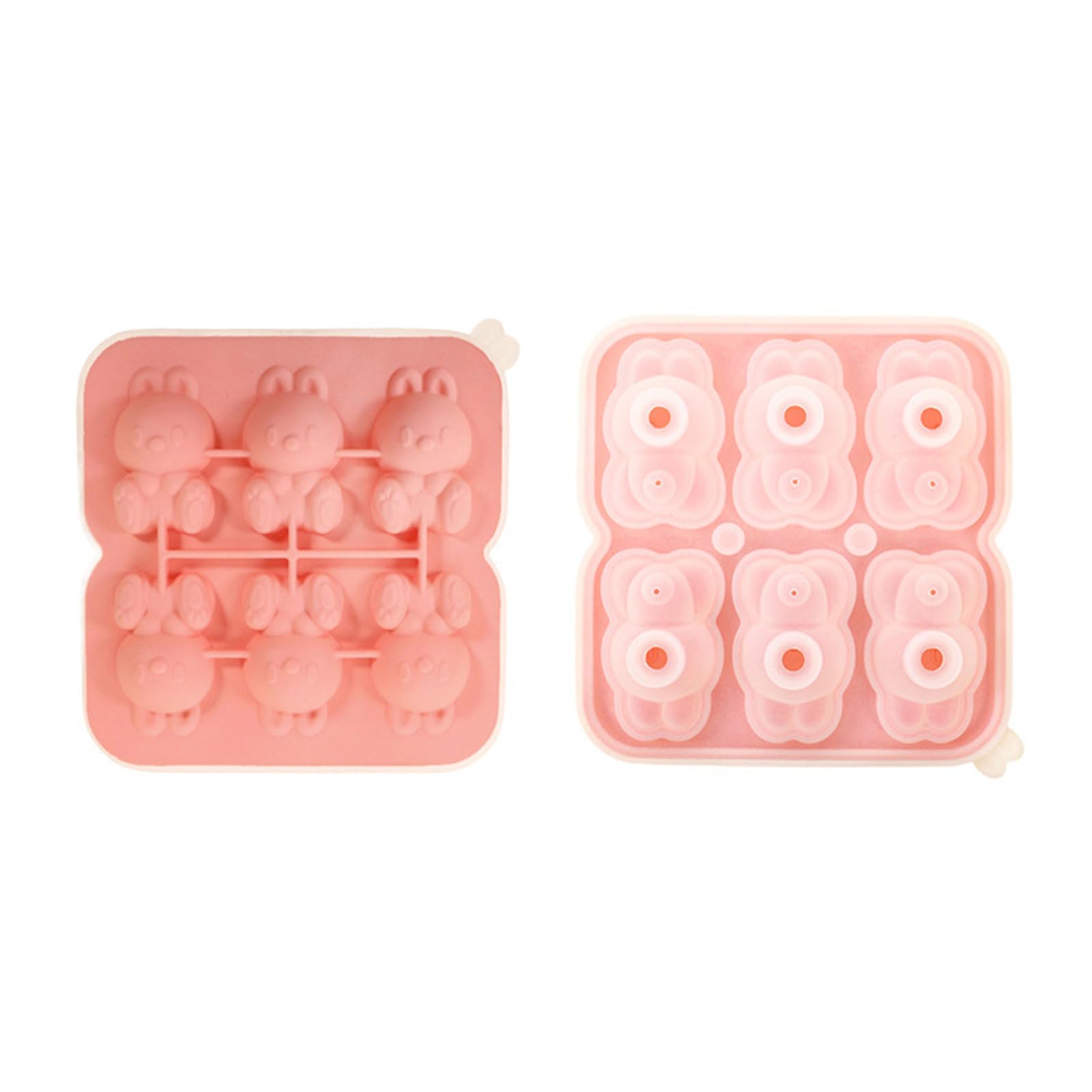 Buxuaaaa A Buxuaaa Food Grade Silicone Ice Tray Lovely Rabbits Shape Ice Mold Maker Making Tool For Soup Freezers Wine Juices Mold For Whiskeys Cocktails Maker Small Trays For Freezers