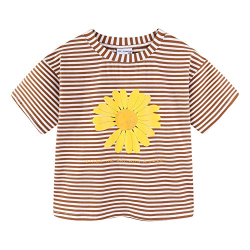 Image of Mud Kingdom Toddler Little Girls T-Shirts Colorful Love Heart Printing Ruffle Sleeve Valentine's Day Tees Casual Summer