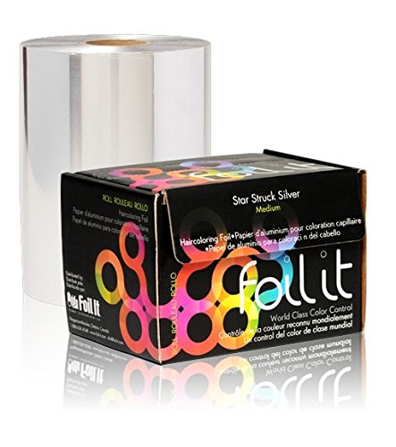 Framar Star Struck Silver Roll Aluminum Foil, Hair Foils For Highlighting, Hair Color - Medium 1600 ft