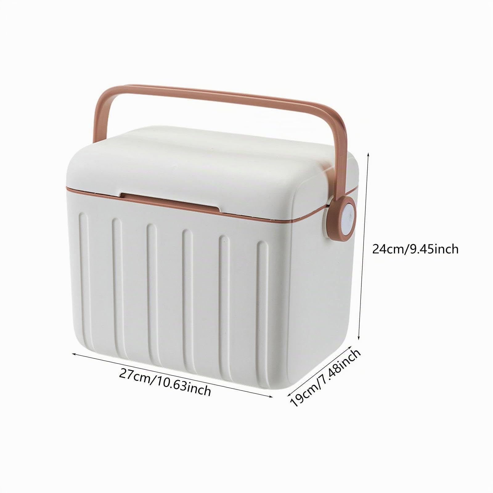 Perfeclan Glacière Isotherme avec poignée, idéale pour Les, la pêche, Les barbecues, Les fêtes commerciales, Beige