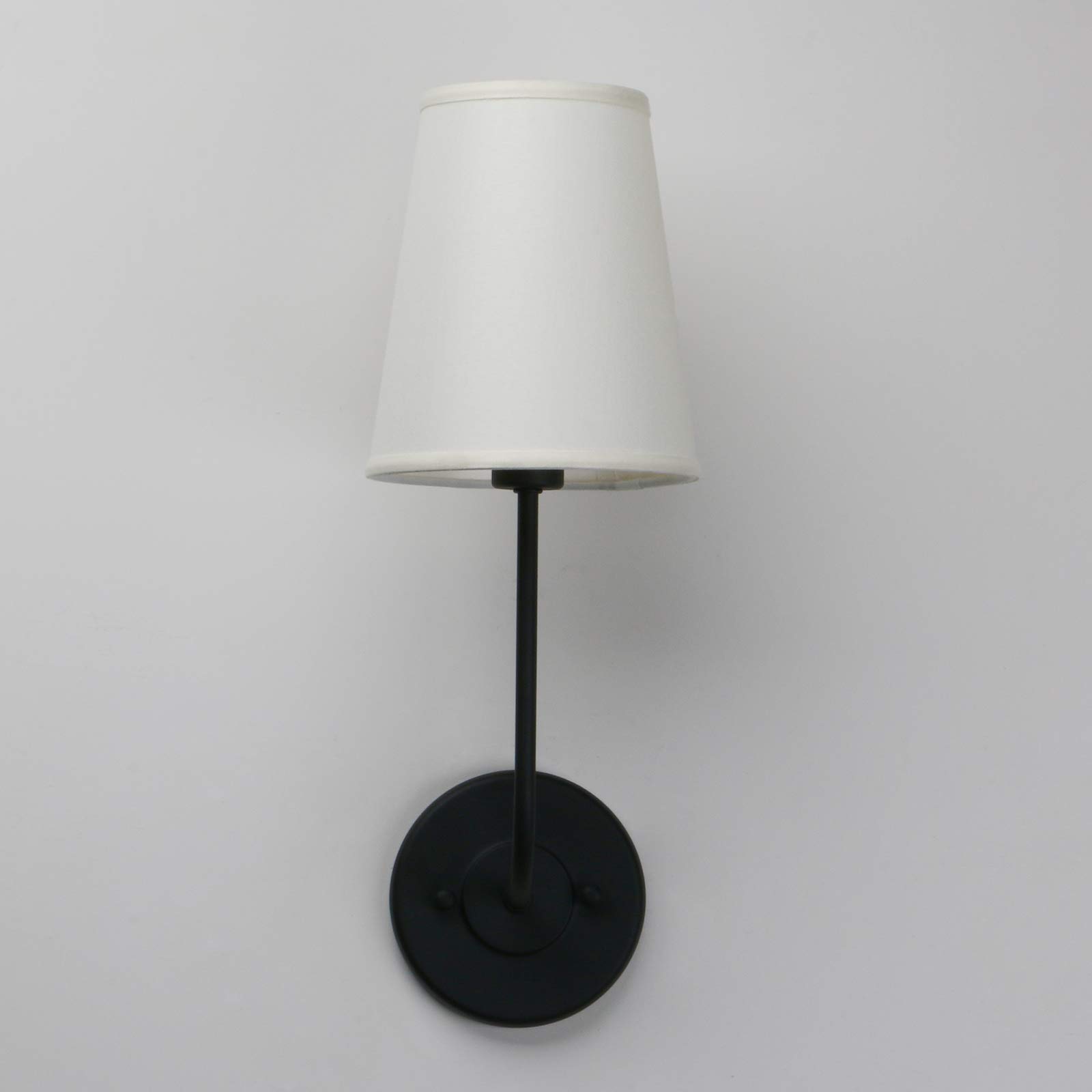 Yosoan Wandlampe Beige Trichter Stoffschirme Wandleuchte Einfache Moderne Mode Kreative Wandleuchte mit Stoffschirme (2 Stücke Schwarz Farbe)